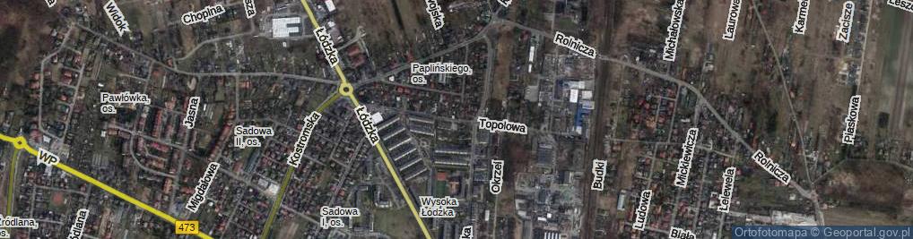 Zdjęcie satelitarne Topolowa ul.